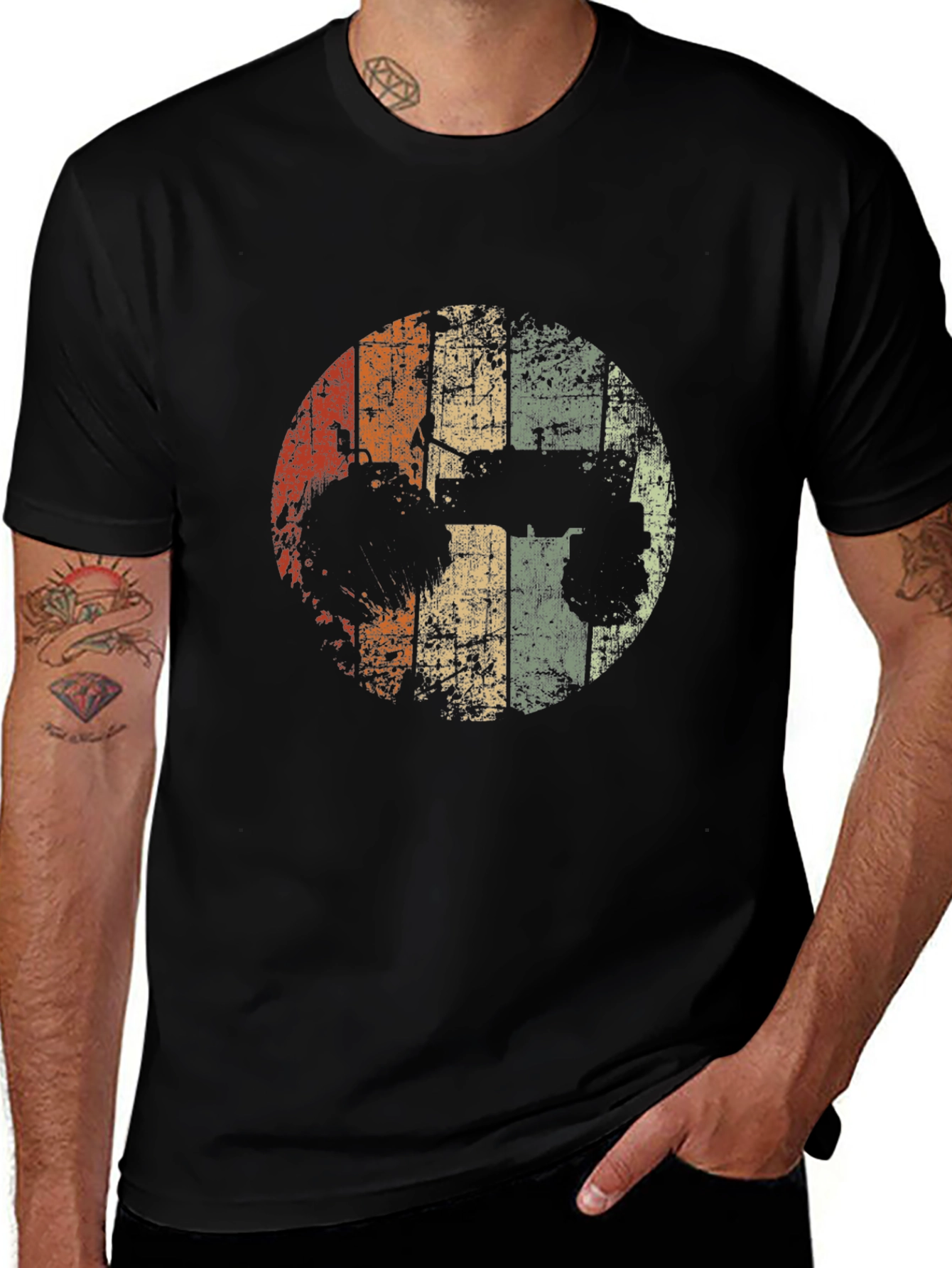 Retro Tractor Graphic Tee - Vintage Style Shirt