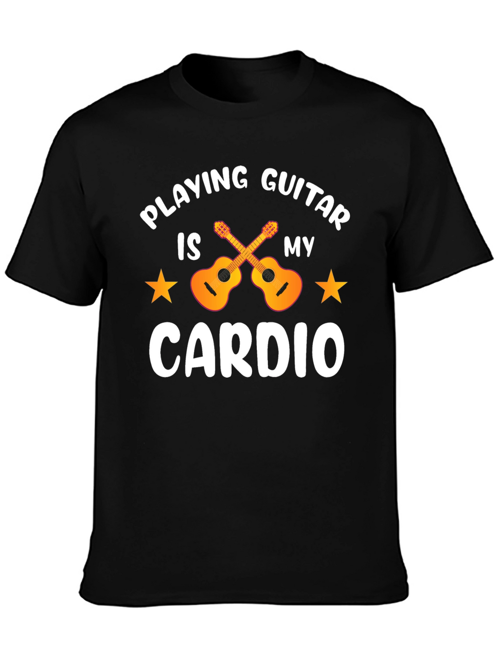 Guitar Cardio T-Shirt: Musicians Workout Tee