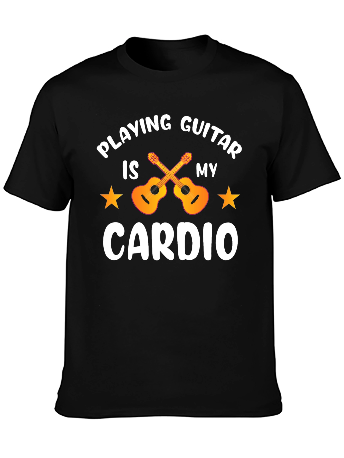 Guitar Cardio T-Shirt: Musicians Workout Tee