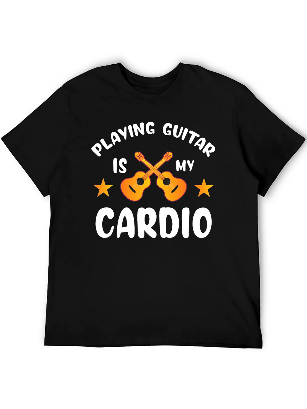 Guitar Cardio T-Shirt: Musicians Workout Tee