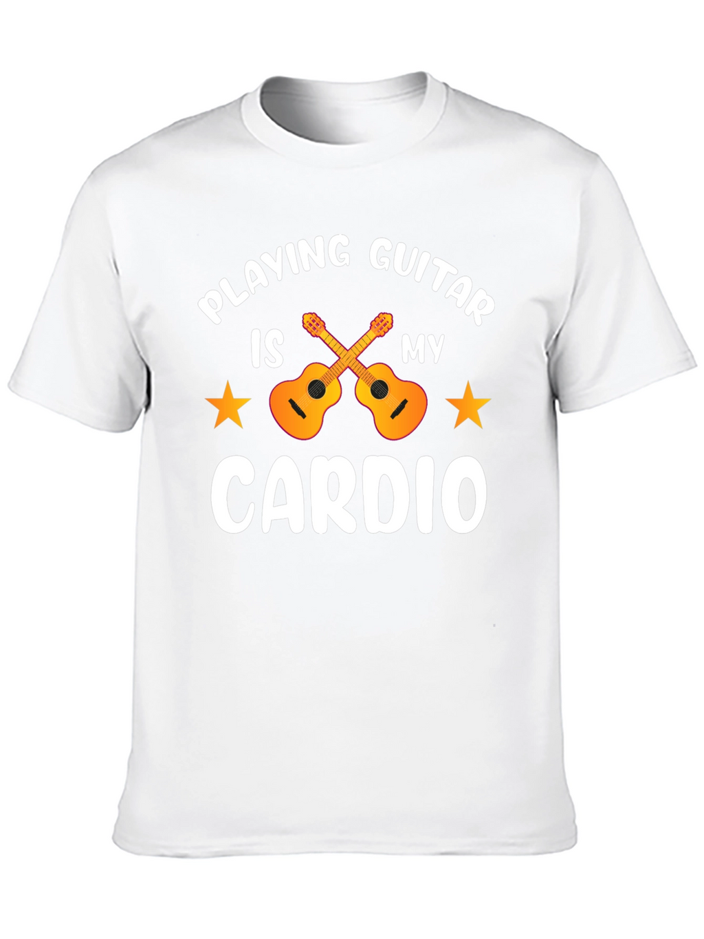 Guitar Cardio T-Shirt: Musicians Workout Tee