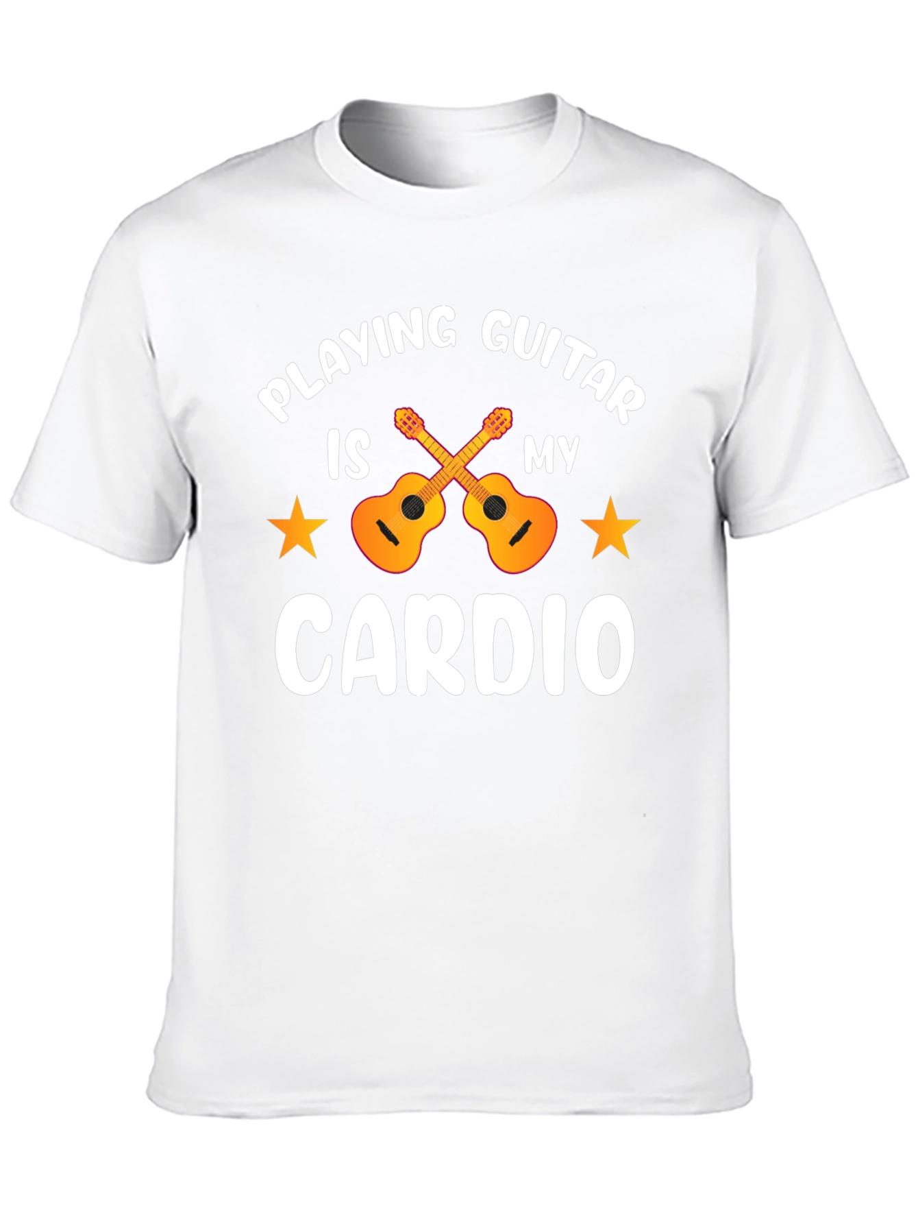 Guitar Cardio T-Shirt: Musicians Workout Tee