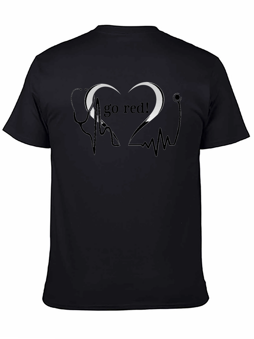 Go Red Heartbeat Stethoscope Graphic Tee