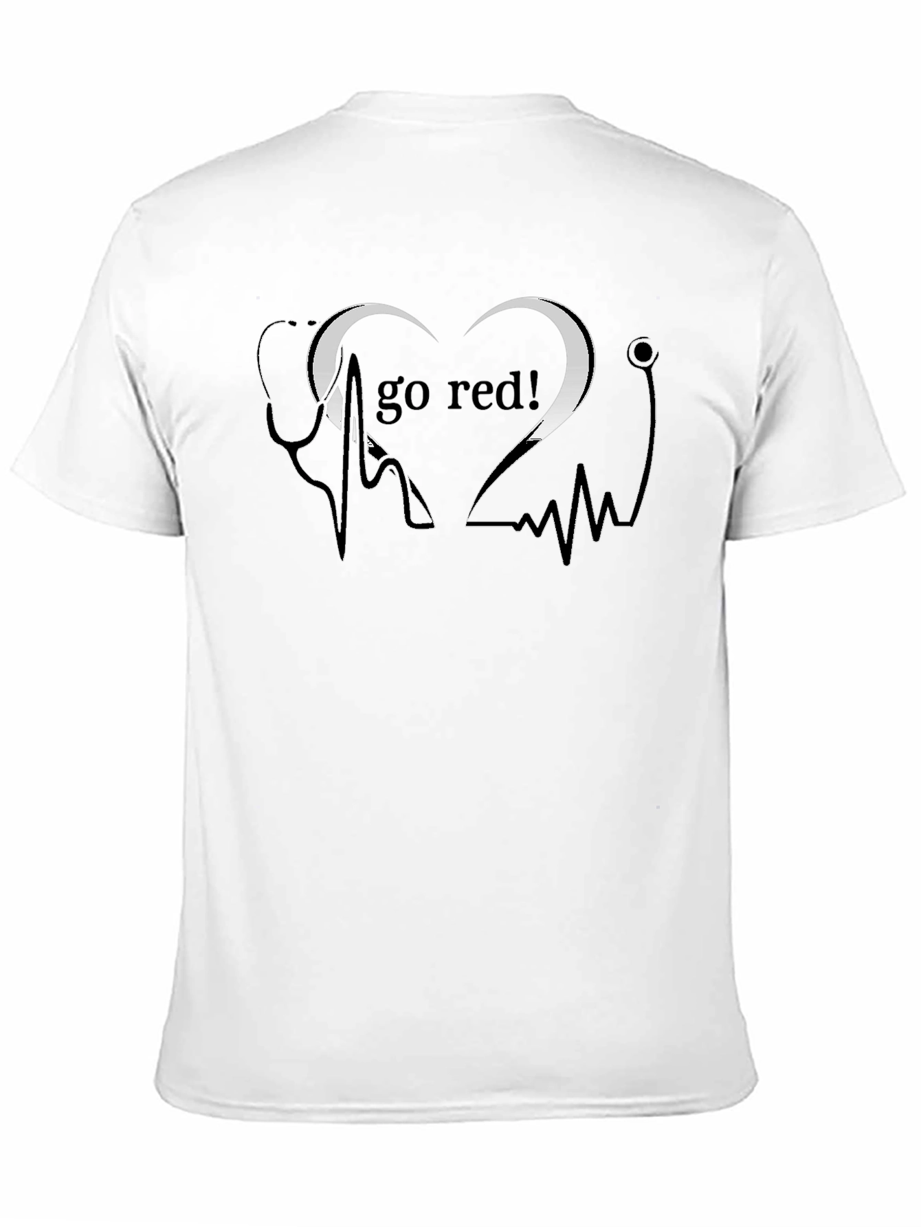 Go Red Heartbeat Stethoscope Graphic Tee