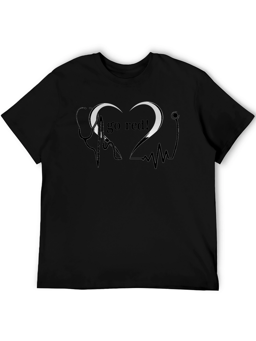 Go Red Heartbeat Stethoscope Graphic Tee