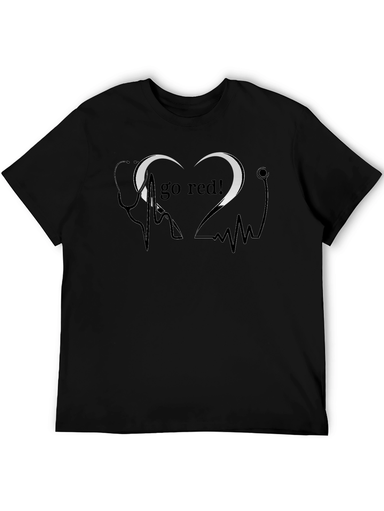 Go Red Heartbeat Stethoscope Graphic Tee