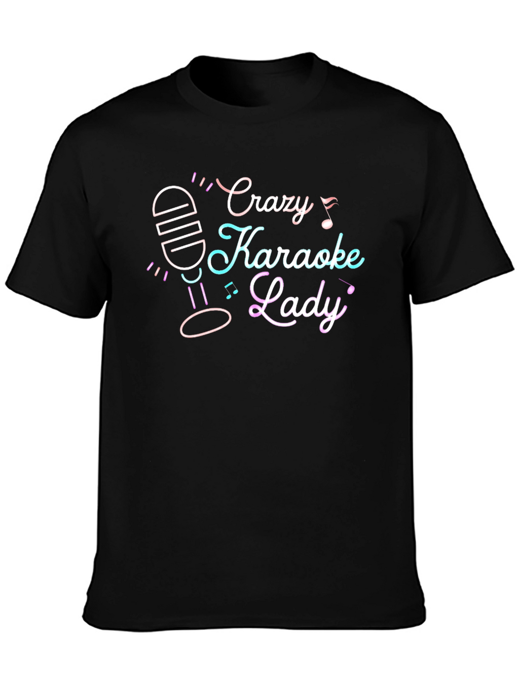 Crazy Karaoke Lady T-Shirt - Fun Karaoke Tee