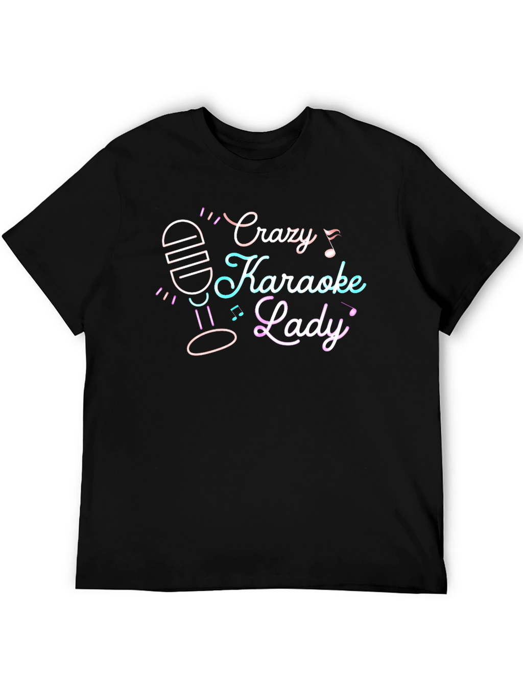 Crazy Karaoke Lady T-Shirt - Fun Karaoke Tee