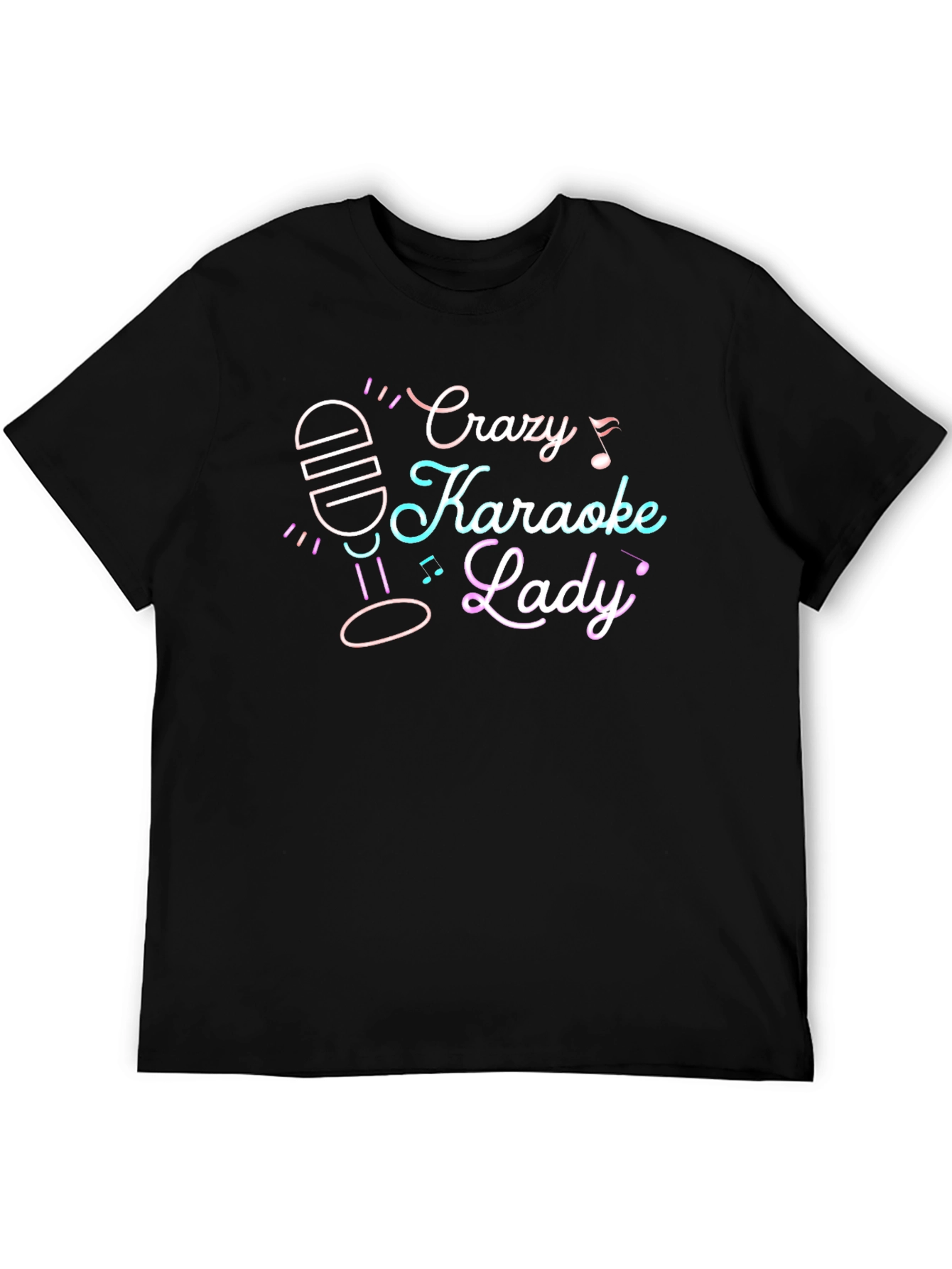 Crazy Karaoke Lady T-Shirt - Fun Karaoke Tee
