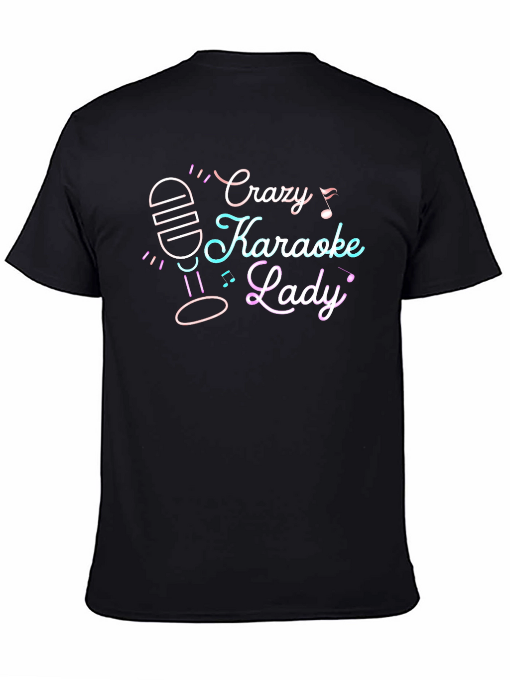 Crazy Karaoke Lady T-Shirt - Fun Karaoke Tee