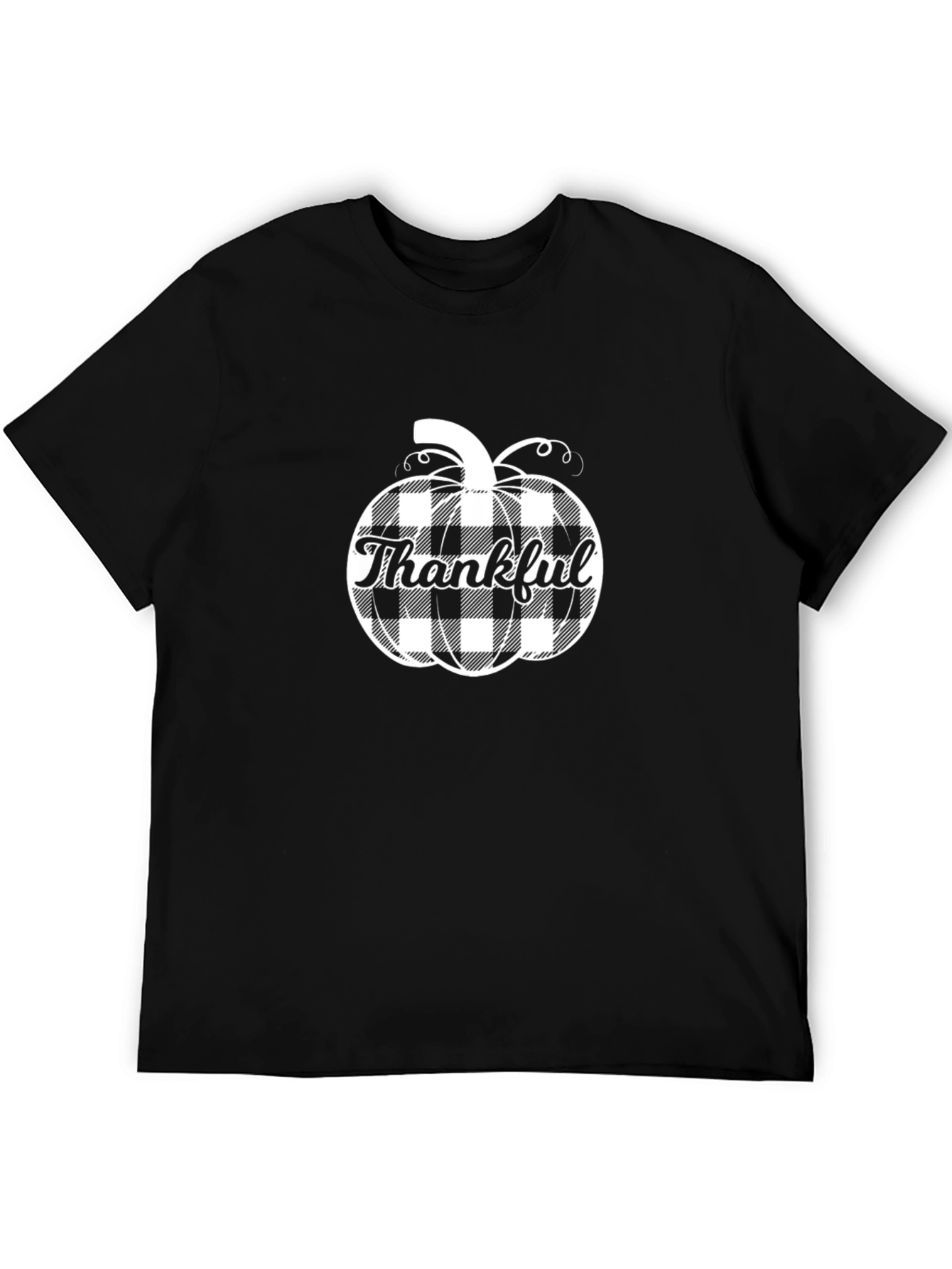 Thankful Pumpkin Plaid T-Shirt