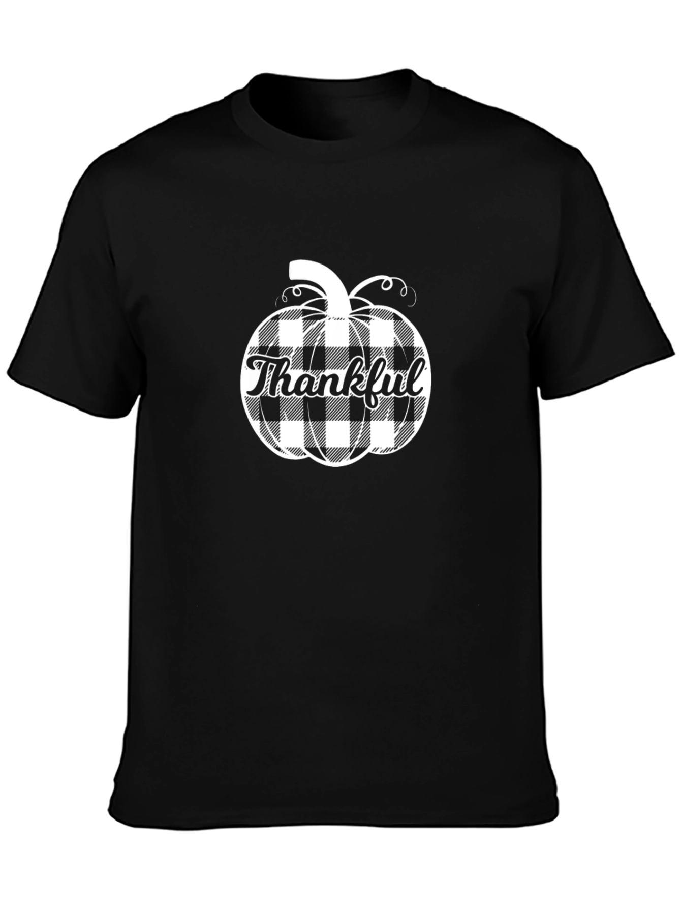 Thankful Pumpkin Plaid T-Shirt