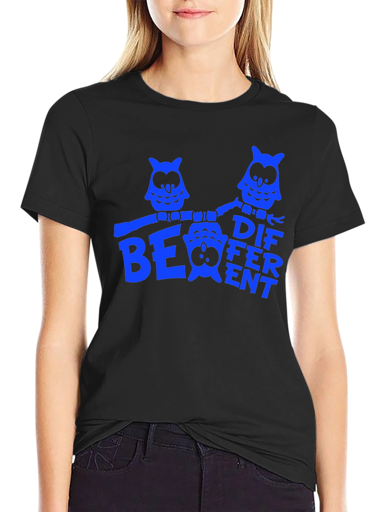 Be Different Owl T-Shirt - Black