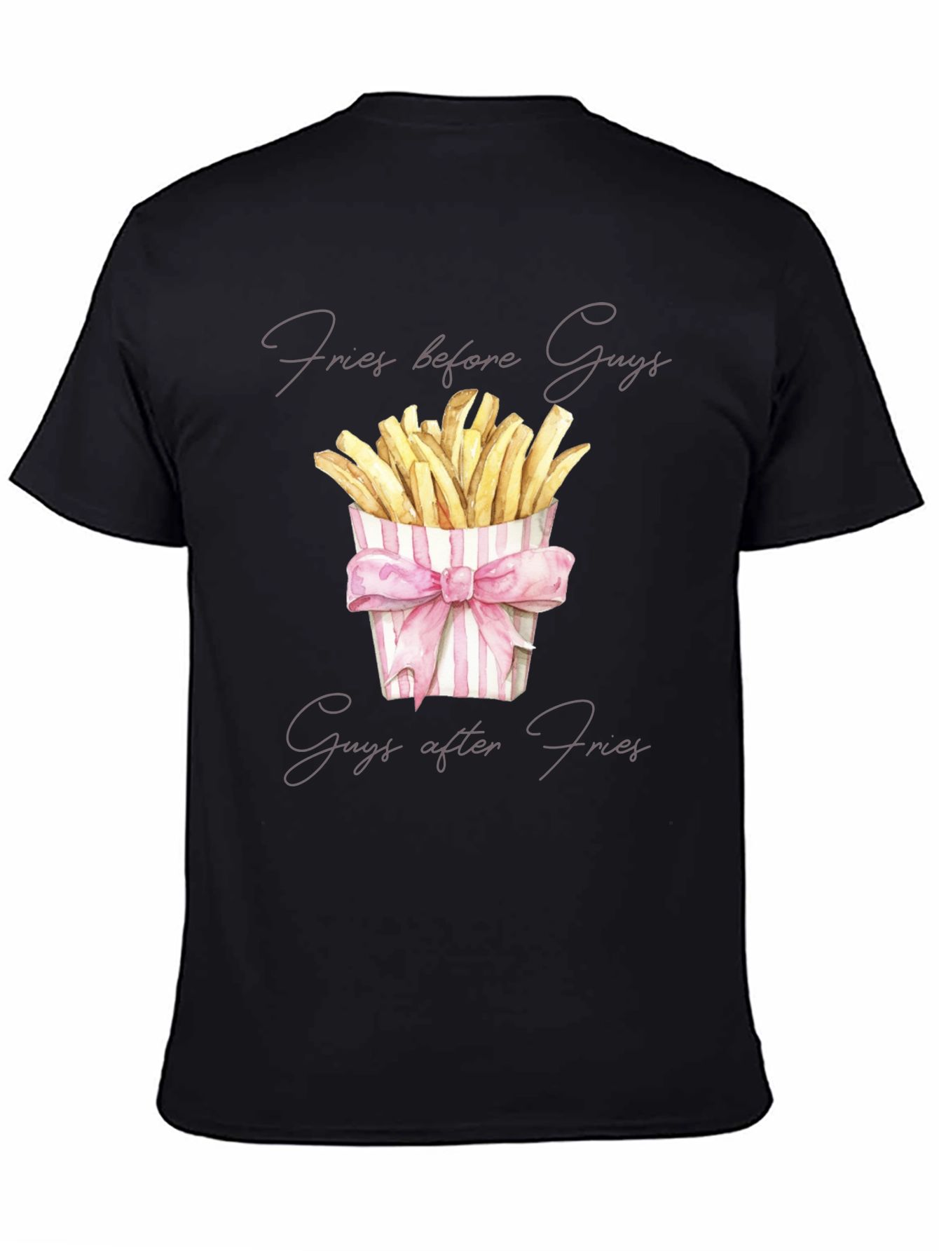 Fries Before Guys Graphic Tee - Trendy Foodie T-Shirt