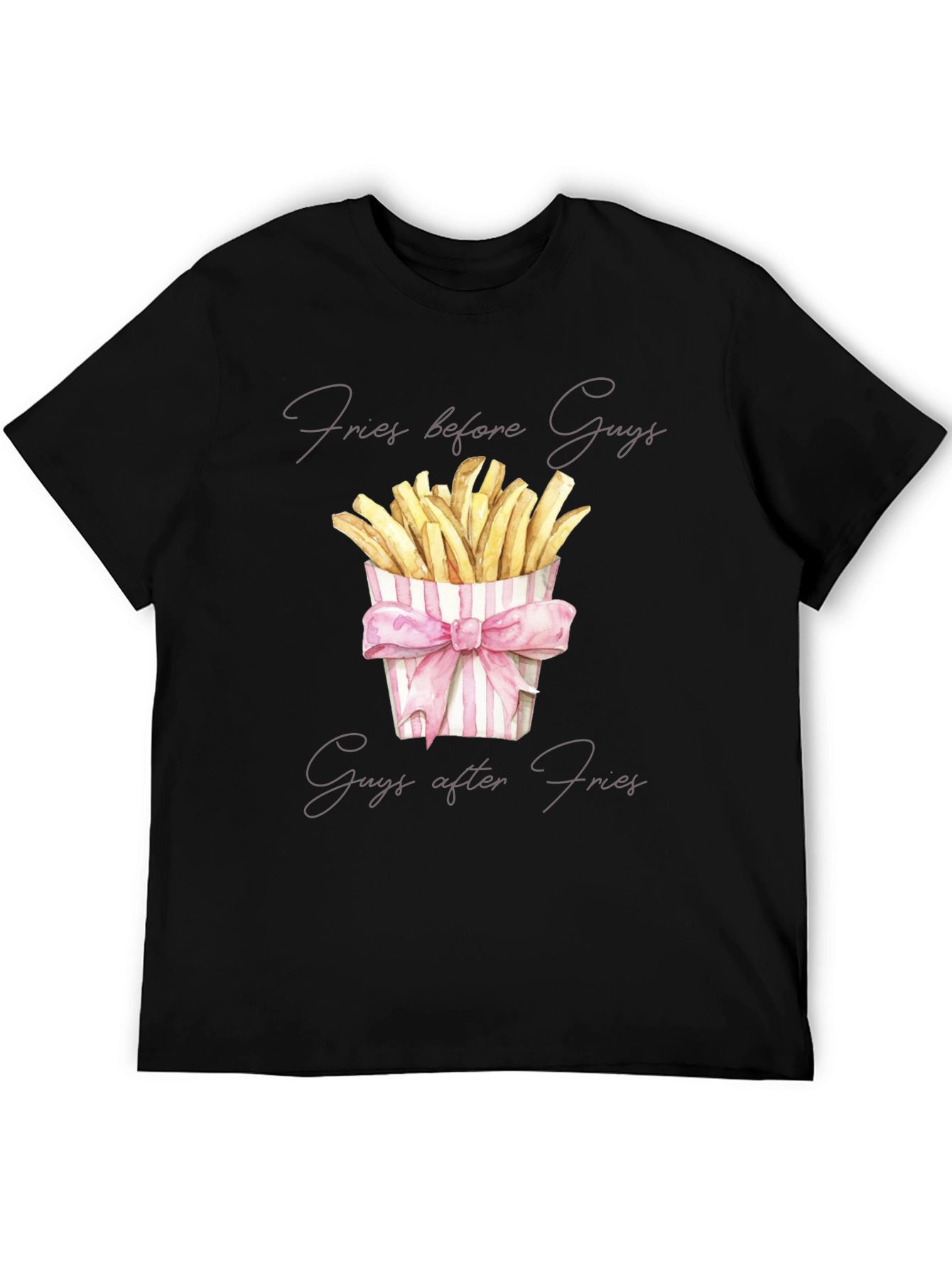 Fries Before Guys Graphic Tee - Trendy Foodie T-Shirt