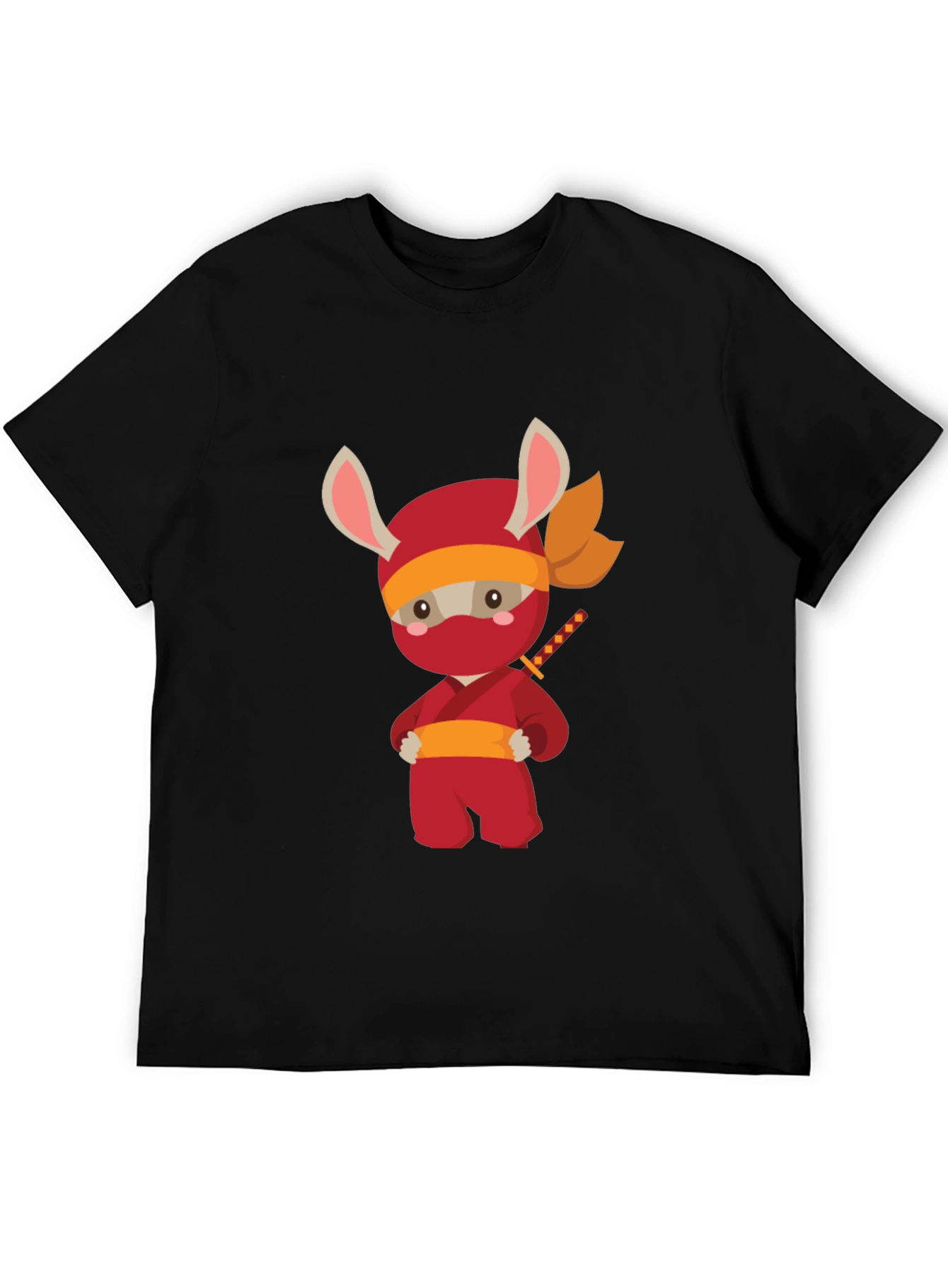 Ninja Bunny Graphic T-Shirt - Black
