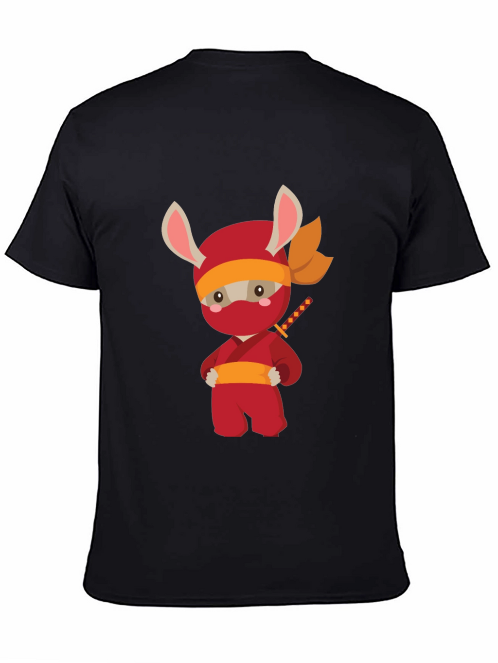 Ninja Bunny Graphic T-Shirt - Black