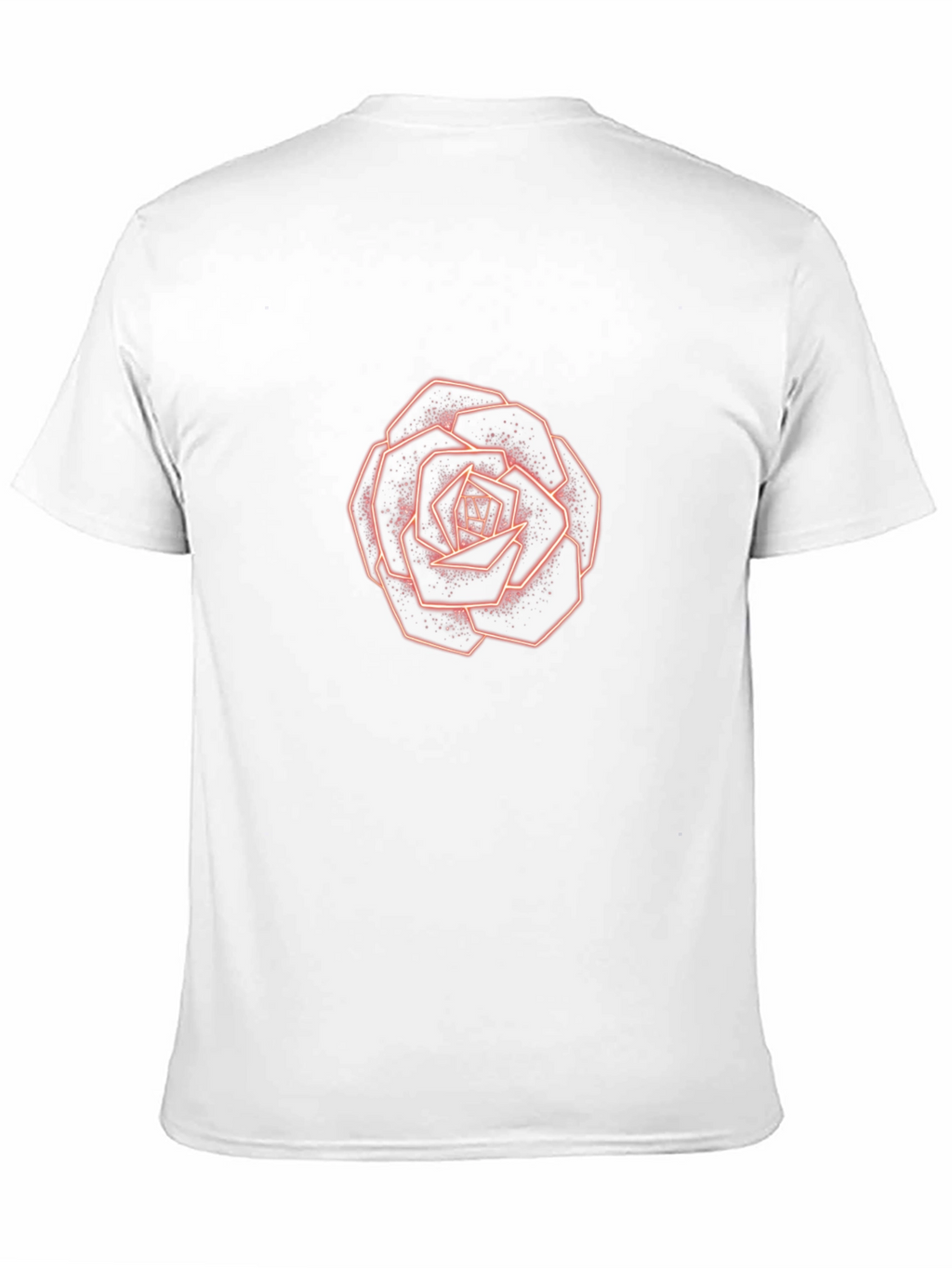 Geometric Rose Graphic Tee - Modern Style