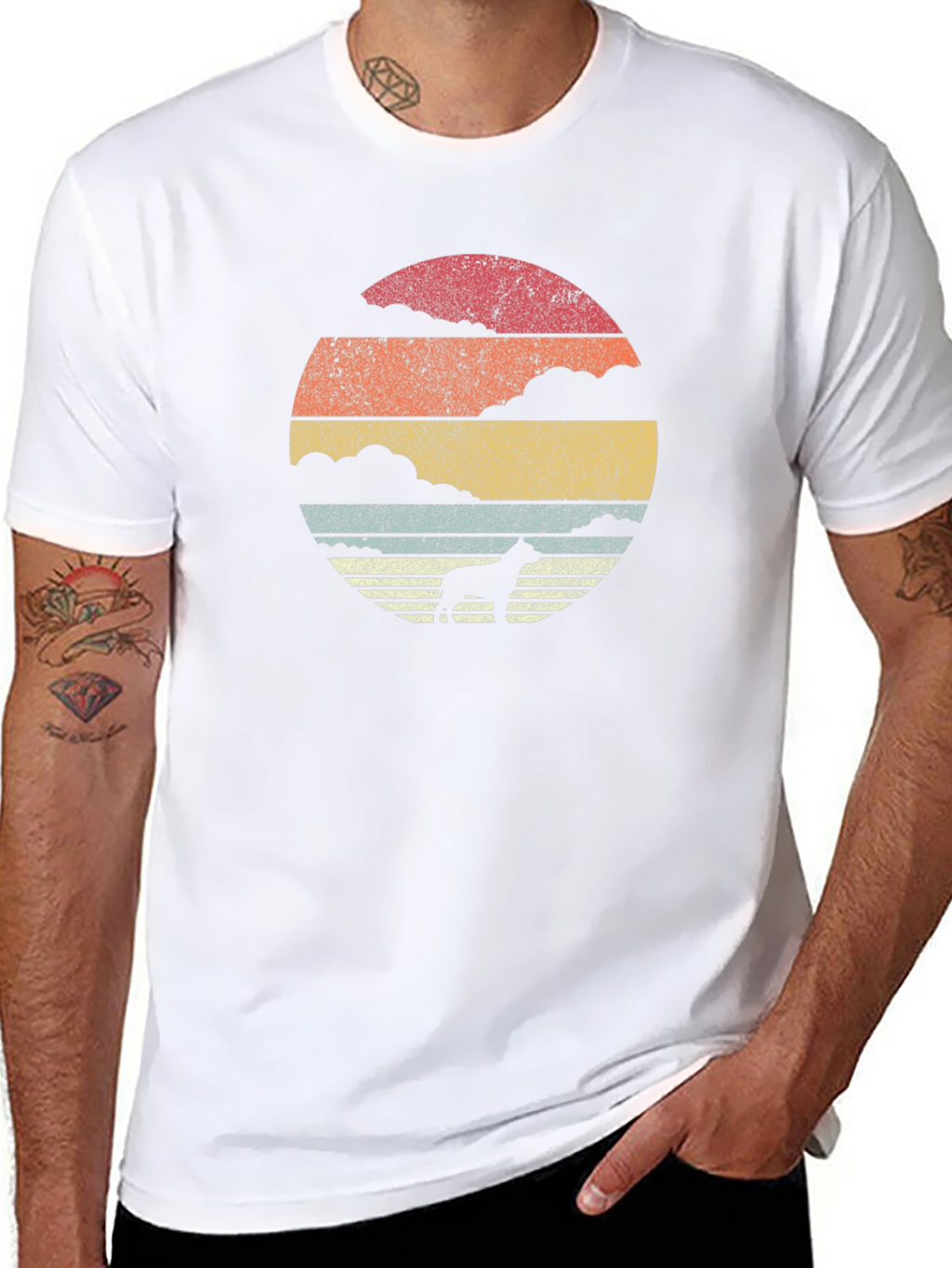 Retro Dog Silhouette T-Shirt