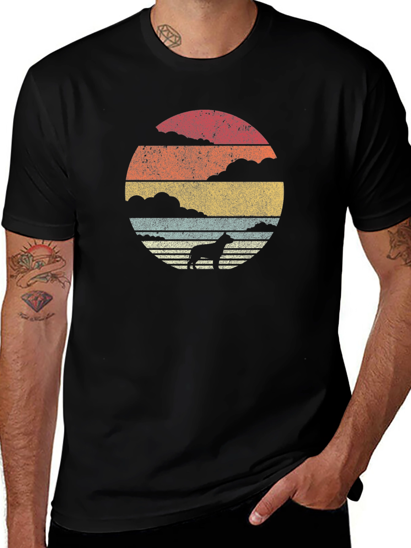 Retro Dog Silhouette T-Shirt