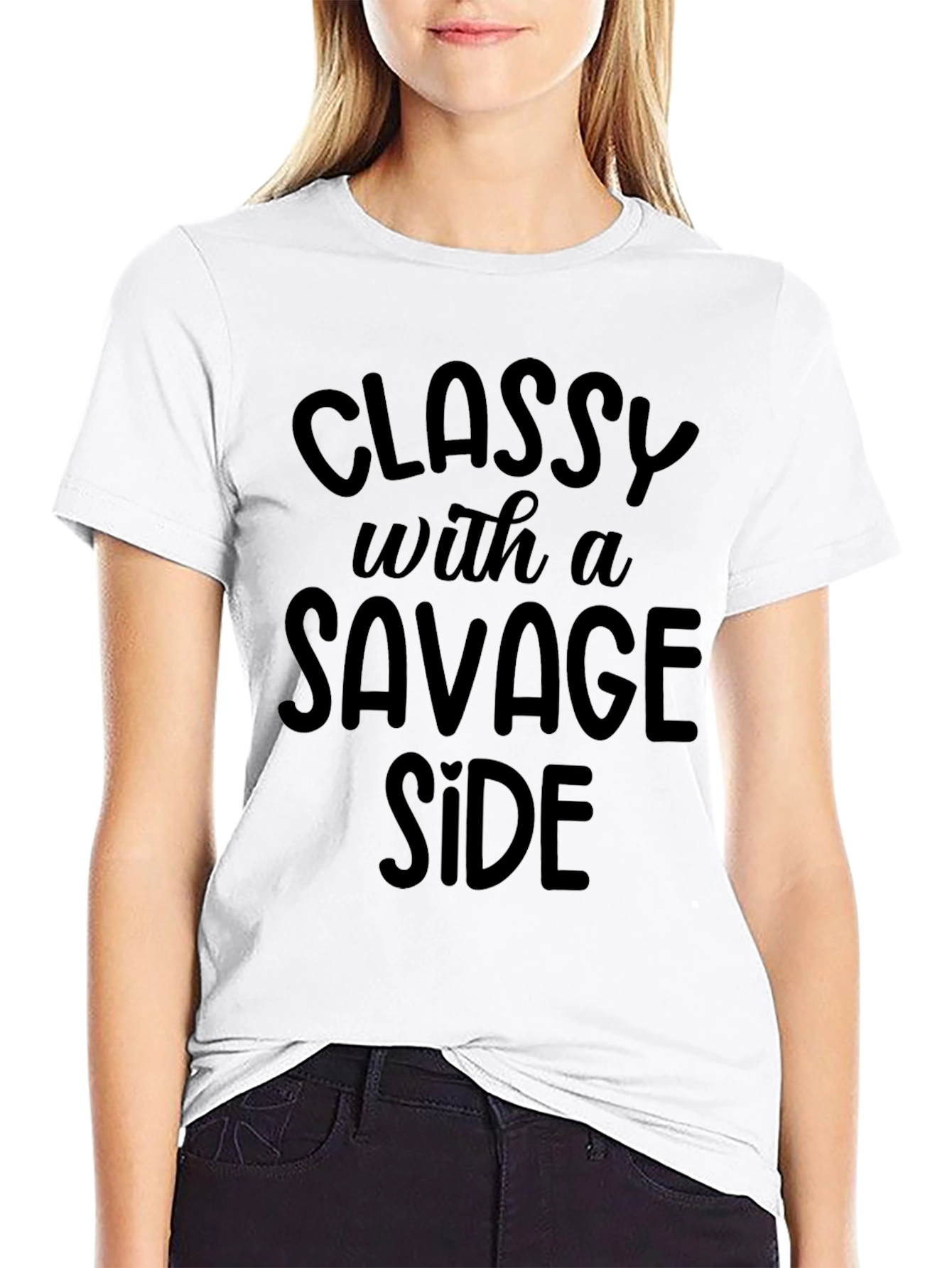Classy With A Savage Side Black T-Shirt