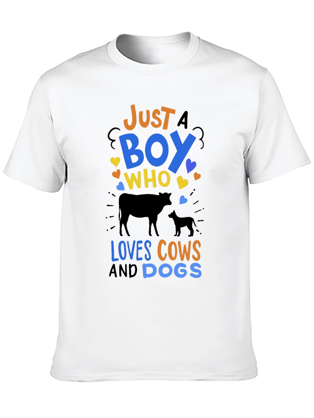 Just a Boy Who Loves Cows & Dogs T-Shirt