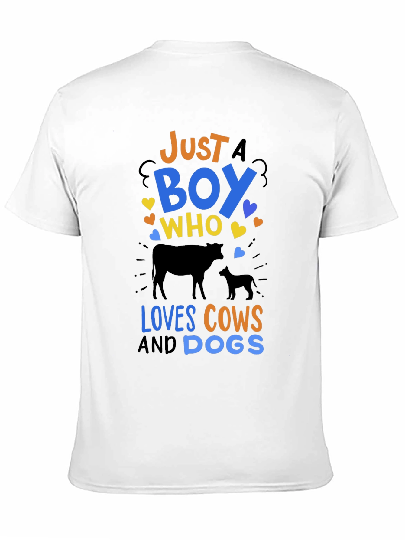 Just a Boy Who Loves Cows & Dogs T-Shirt