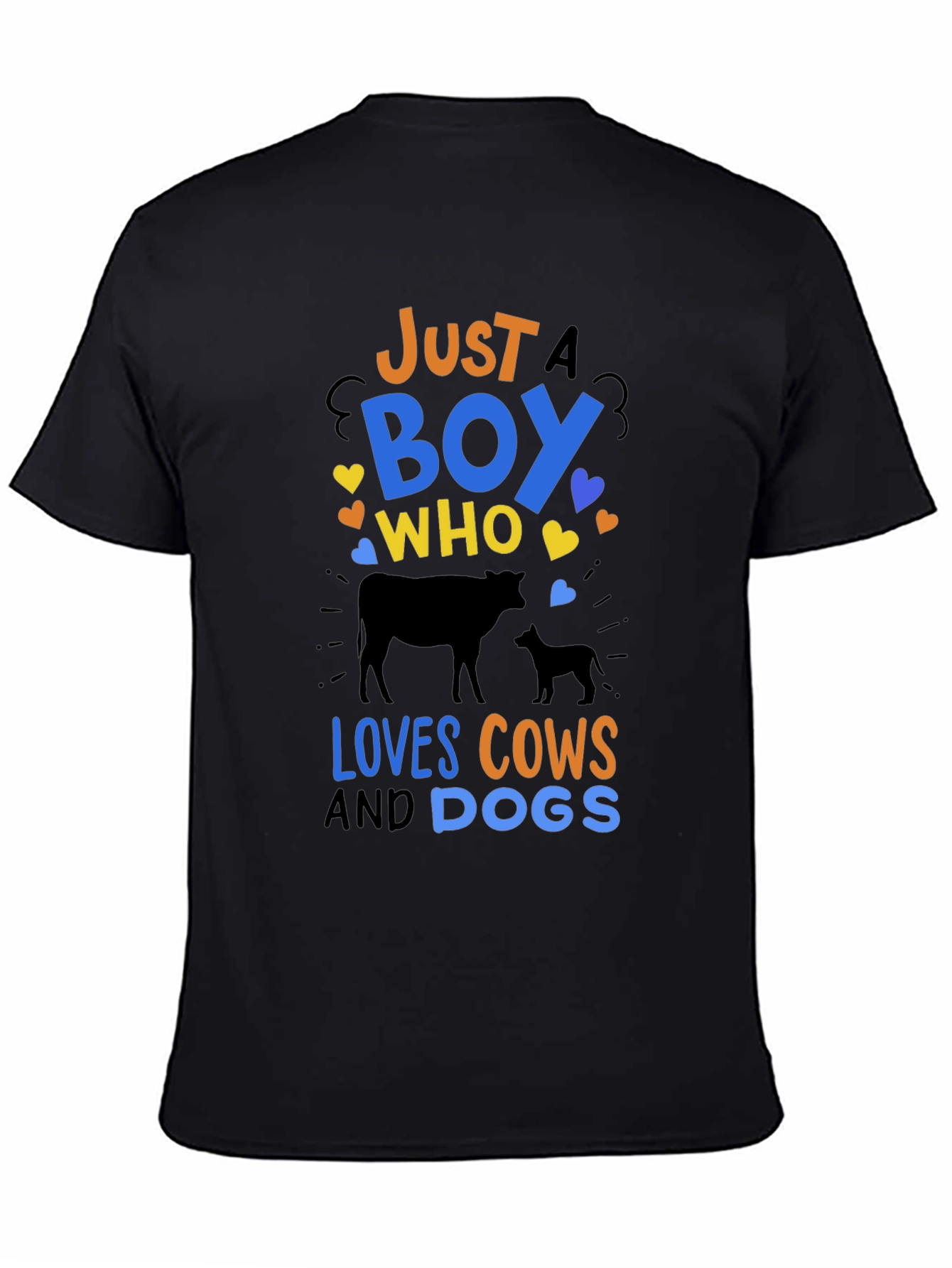 Just a Boy Who Loves Cows & Dogs T-Shirt