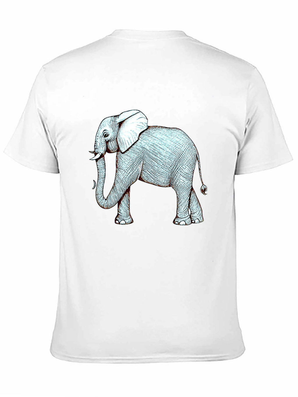 Elephant Graphic Print Black T-Shirt