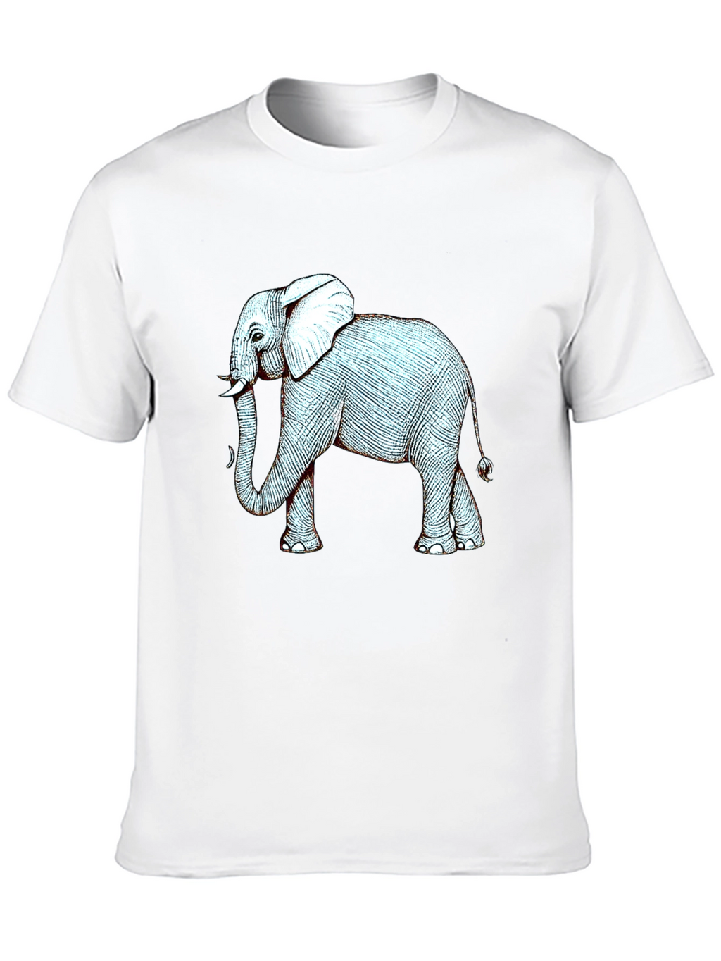Elephant Graphic Print Black T-Shirt