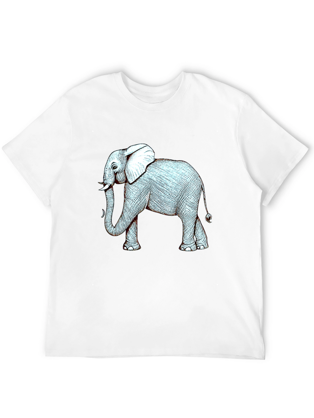Elephant Graphic Print Black T-Shirt