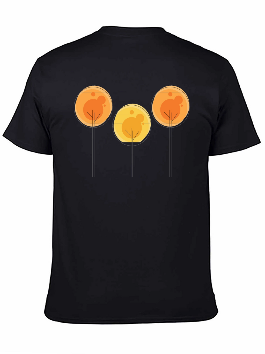 Abstract Tree Graphic Tee - Black