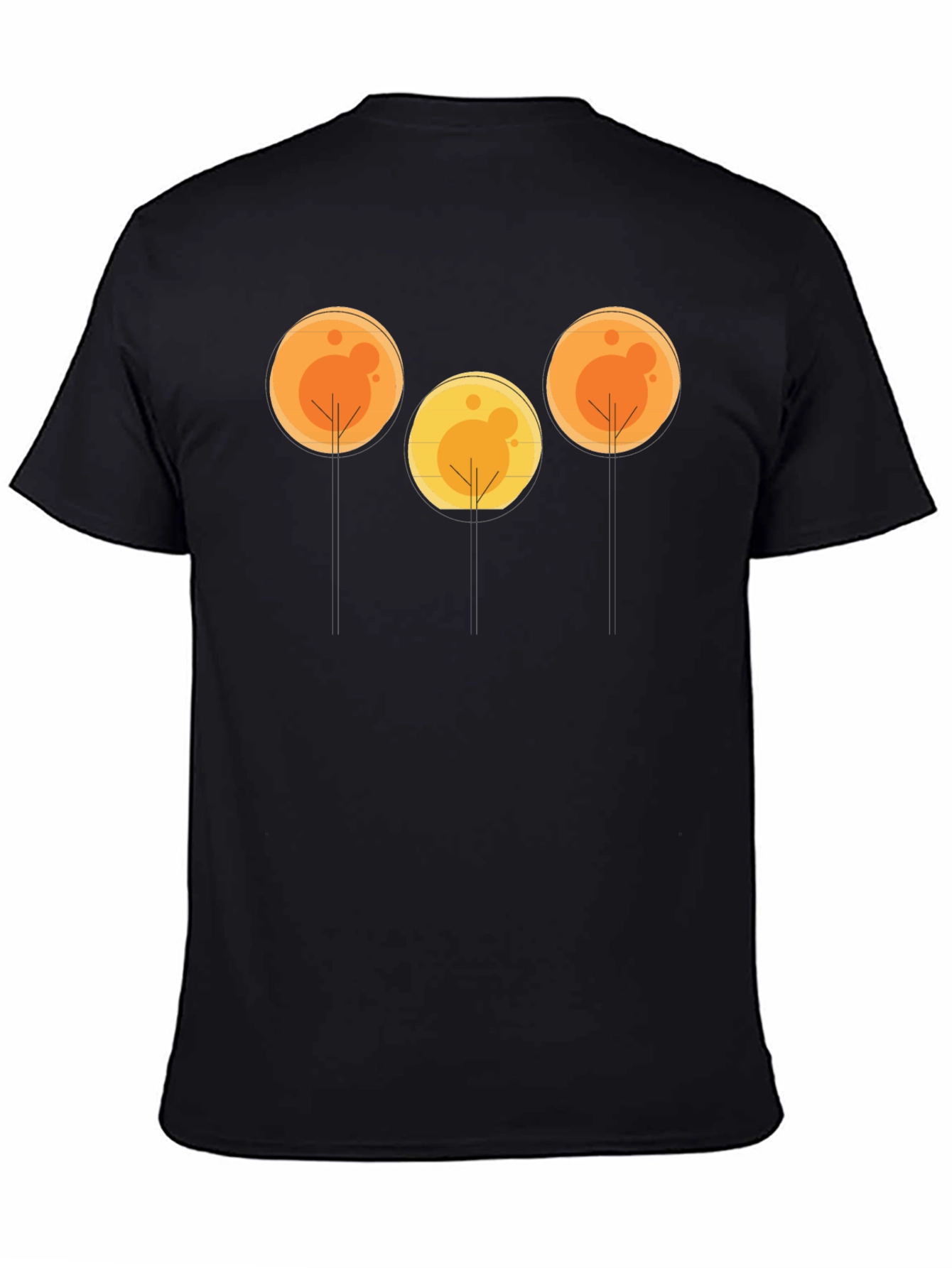 Abstract Tree Graphic Tee - Black
