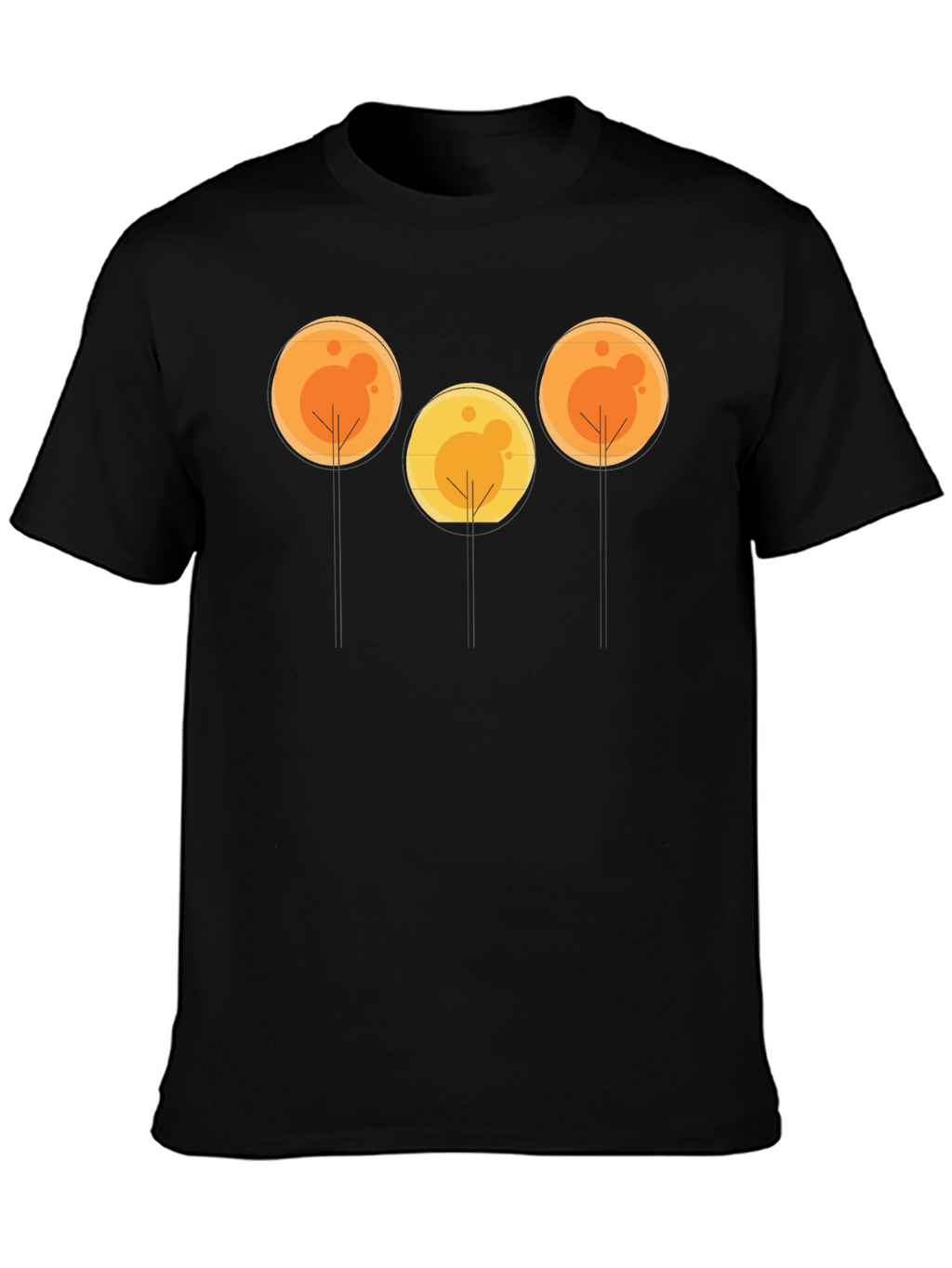 Abstract Tree Graphic Tee - Black