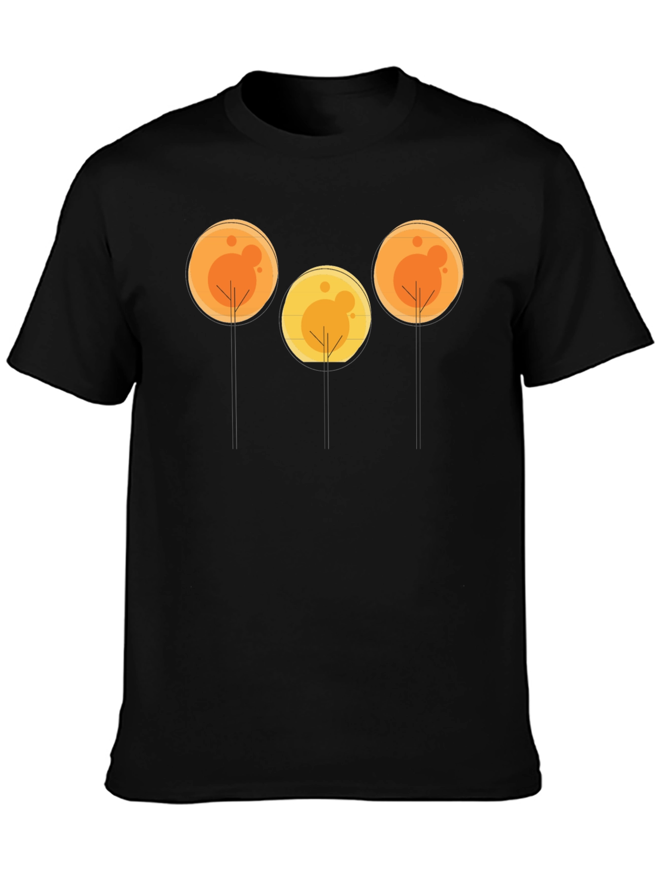 Abstract Tree Graphic Tee - Black