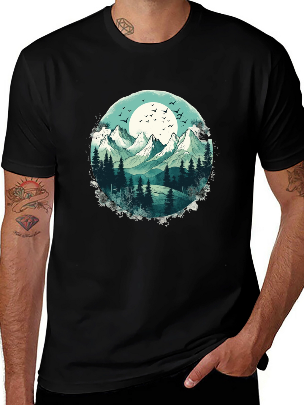 Mountain Landscape Graphic T-Shirt