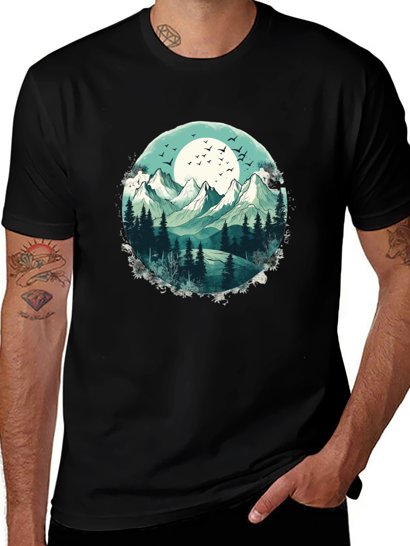 Mountain Landscape Graphic T-Shirt