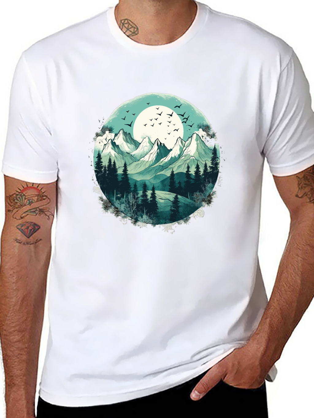 Mountain Landscape Graphic T-Shirt