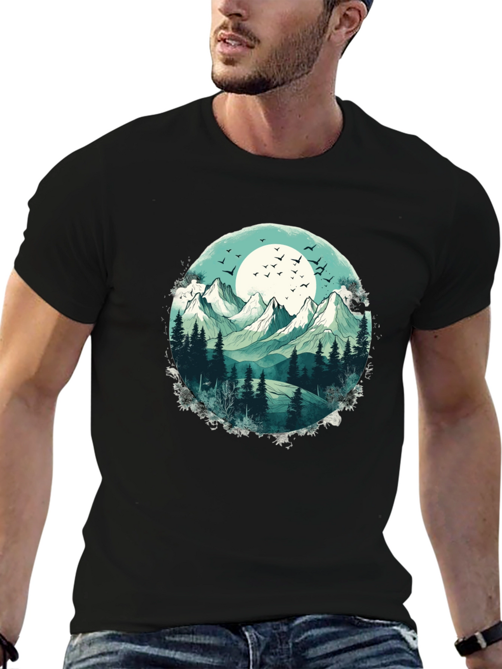 Mountain Landscape Graphic T-Shirt