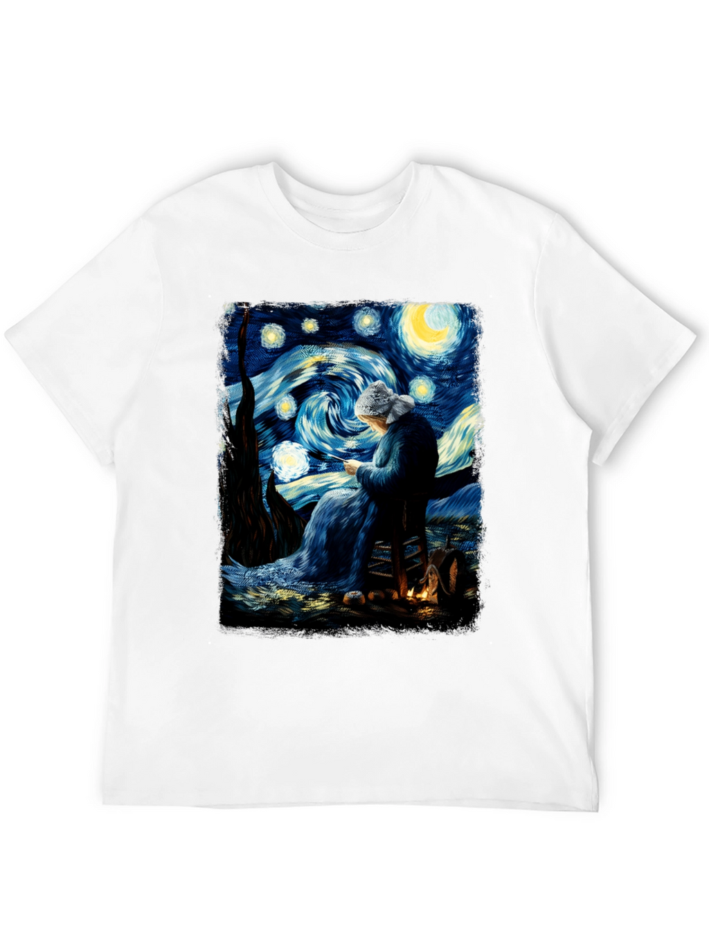 Starry Night Knitting T-Shirt