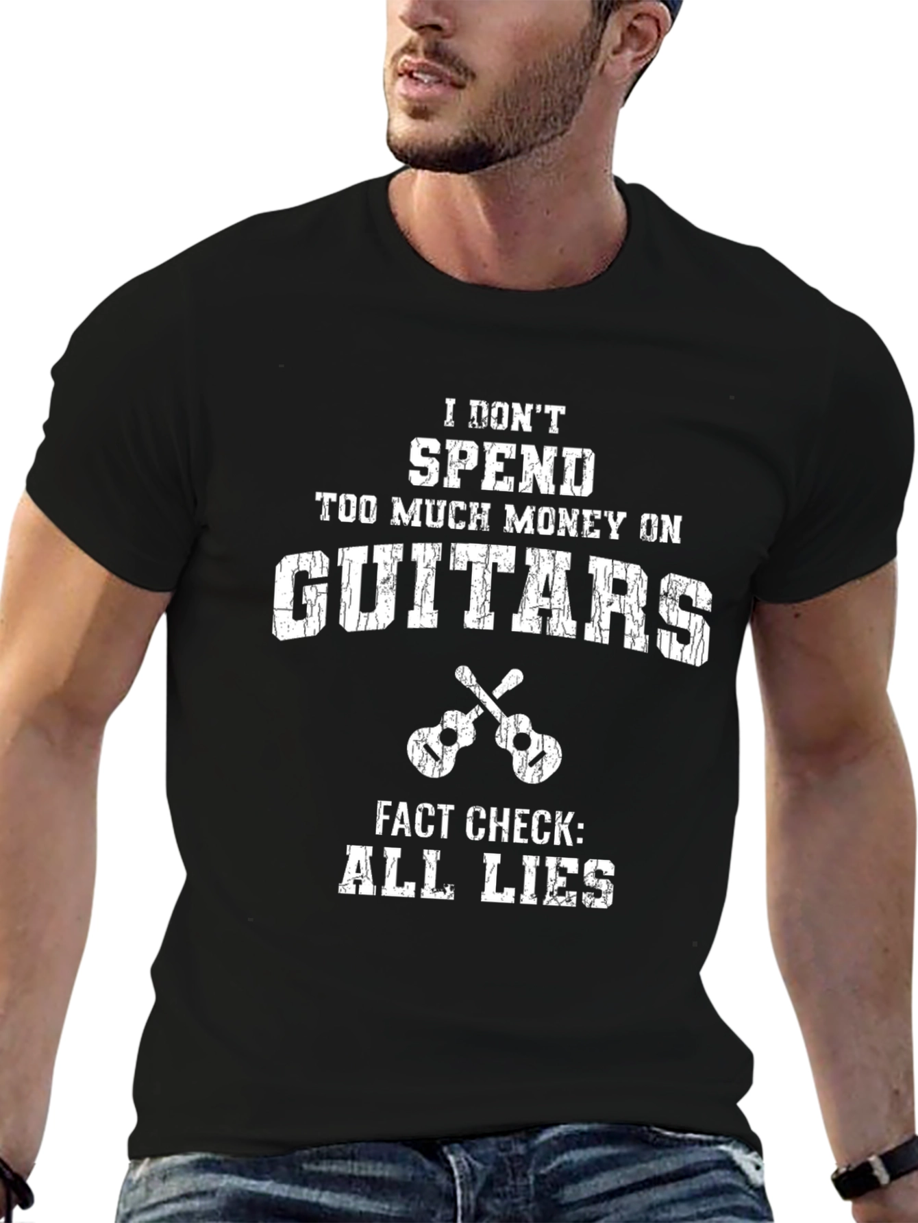 Funny Guitar T-Shirt: I Dont Spend Too Much Money