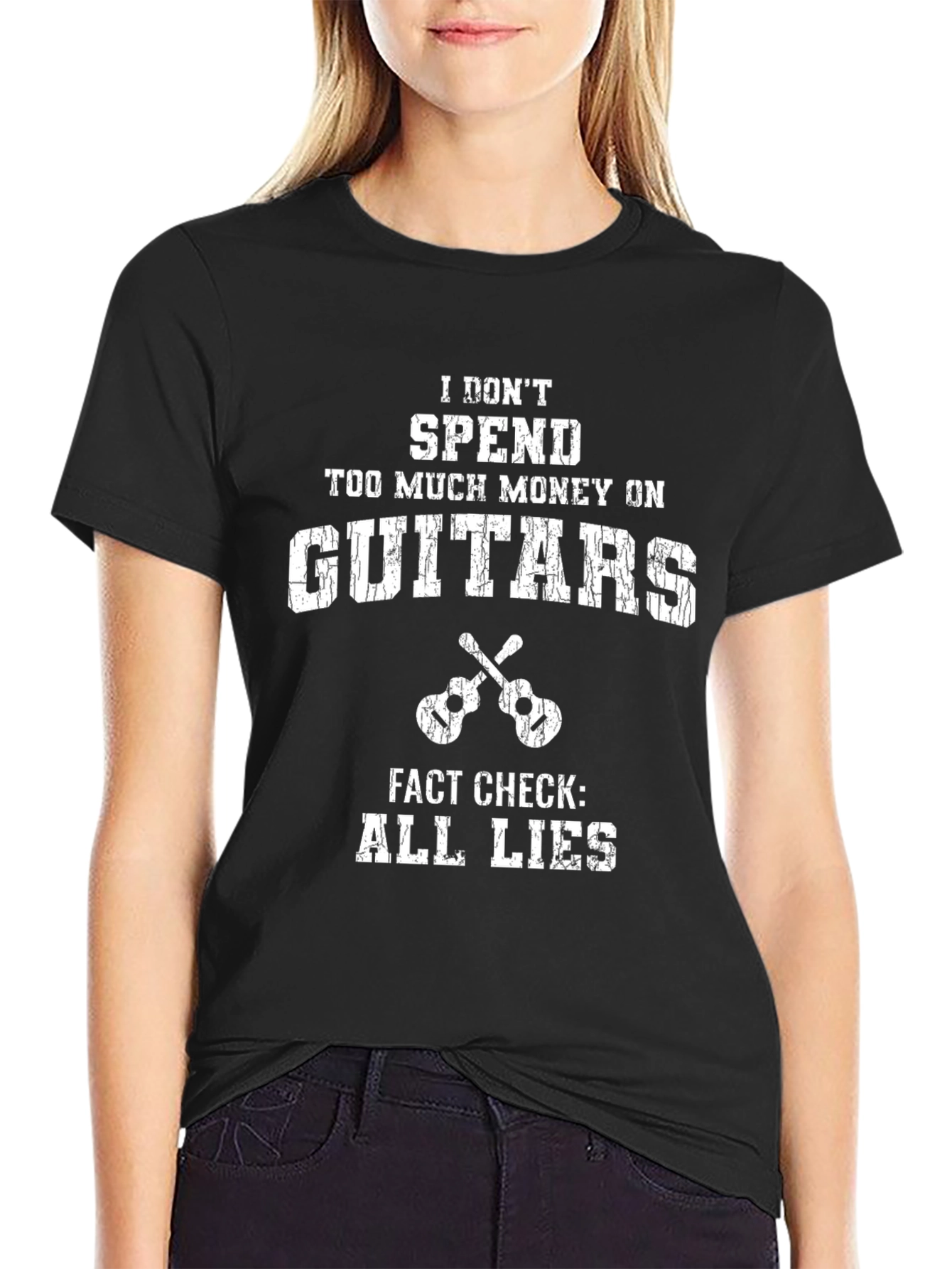 Funny Guitar T-Shirt: I Dont Spend Too Much Money