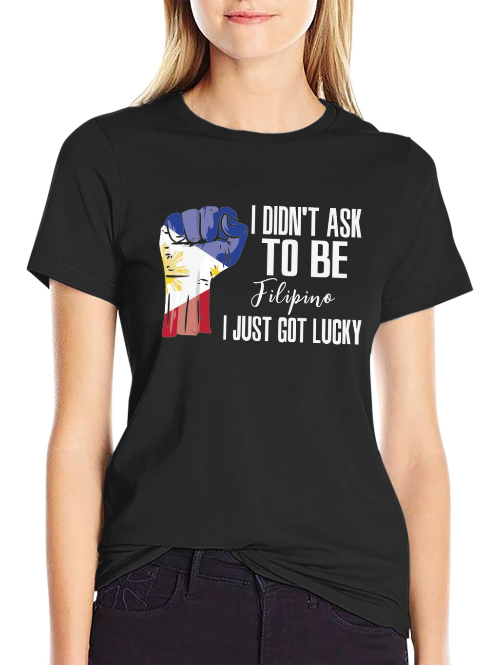 Filipino Pride Fist Black T-Shirt