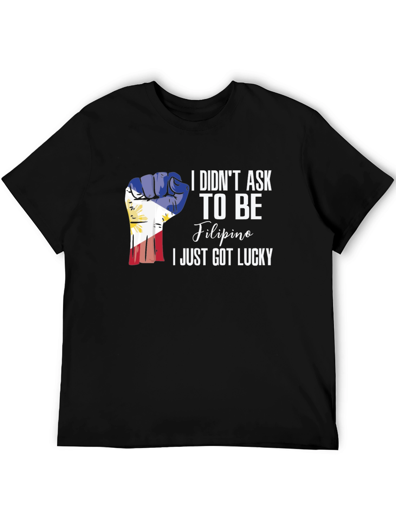 Filipino Pride Fist Black T-Shirt