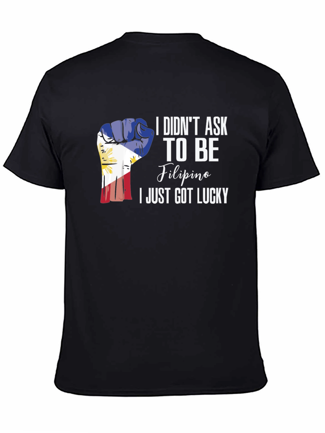 Filipino Pride Fist Black T-Shirt