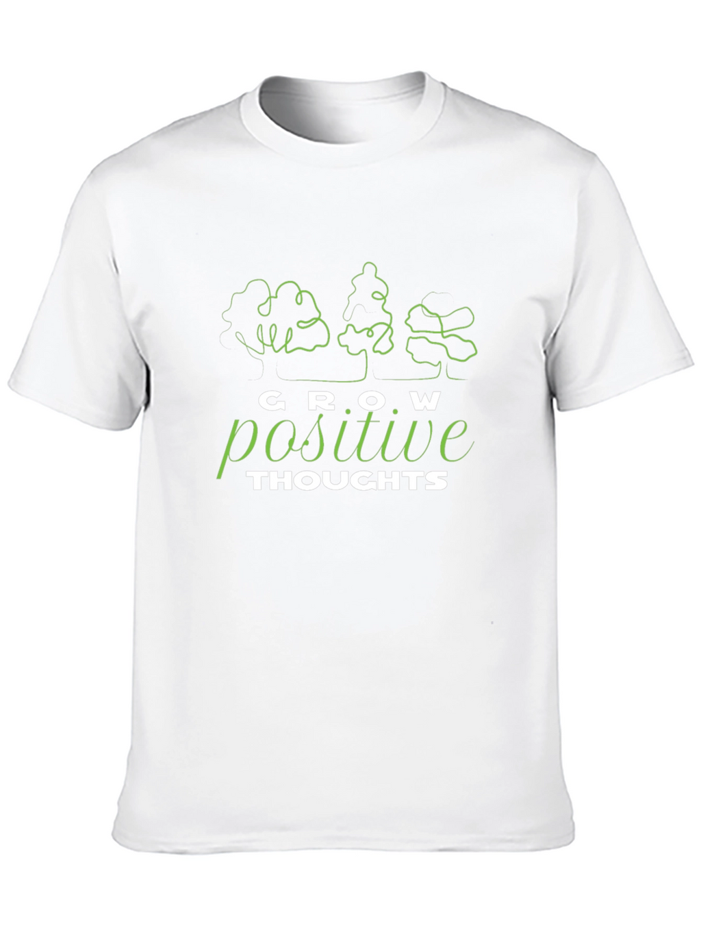 Grow Positive Thoughts T-Shirt - Black