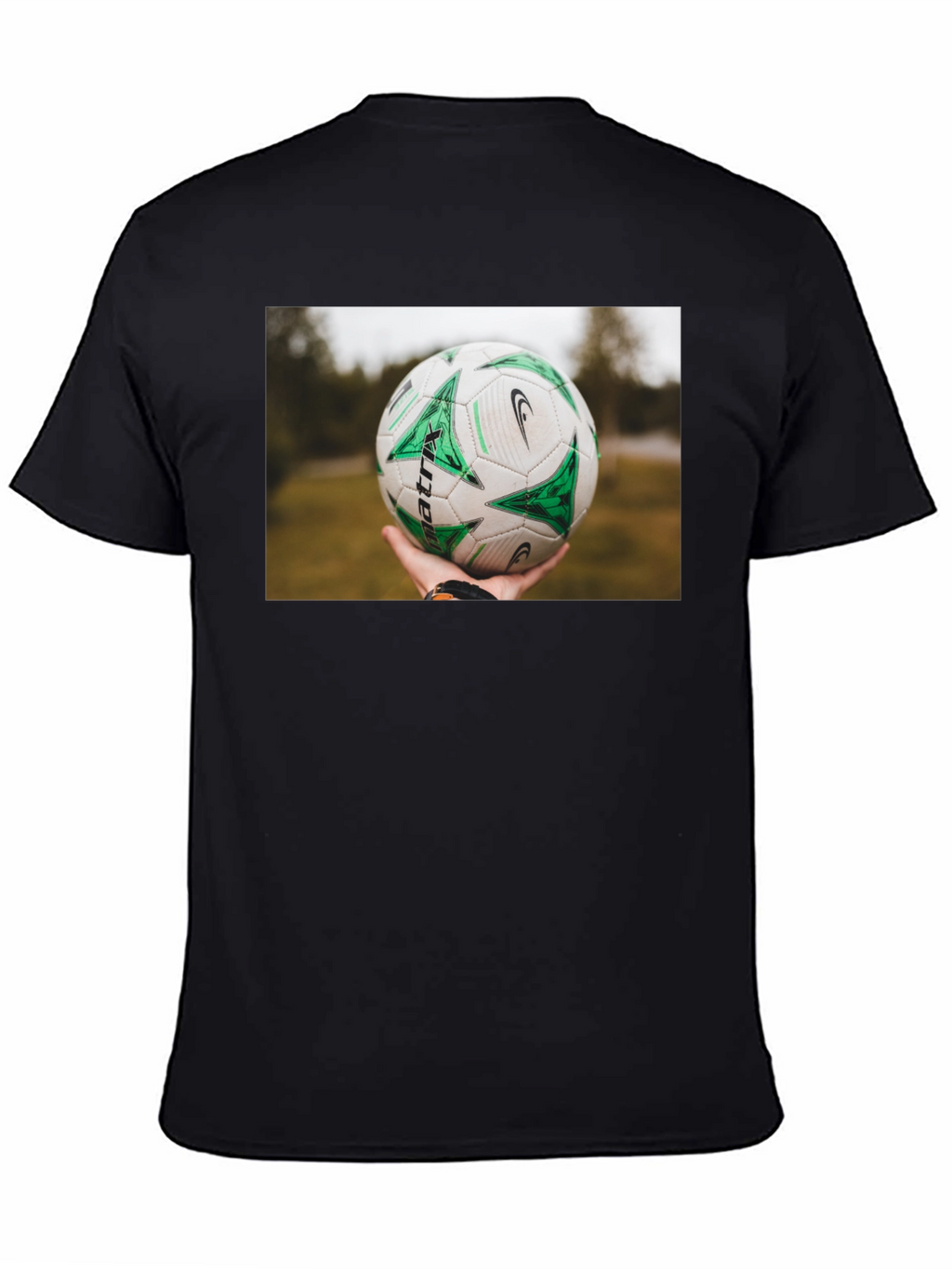 Soccer Ball T-Shirt - Black Cotton Tee