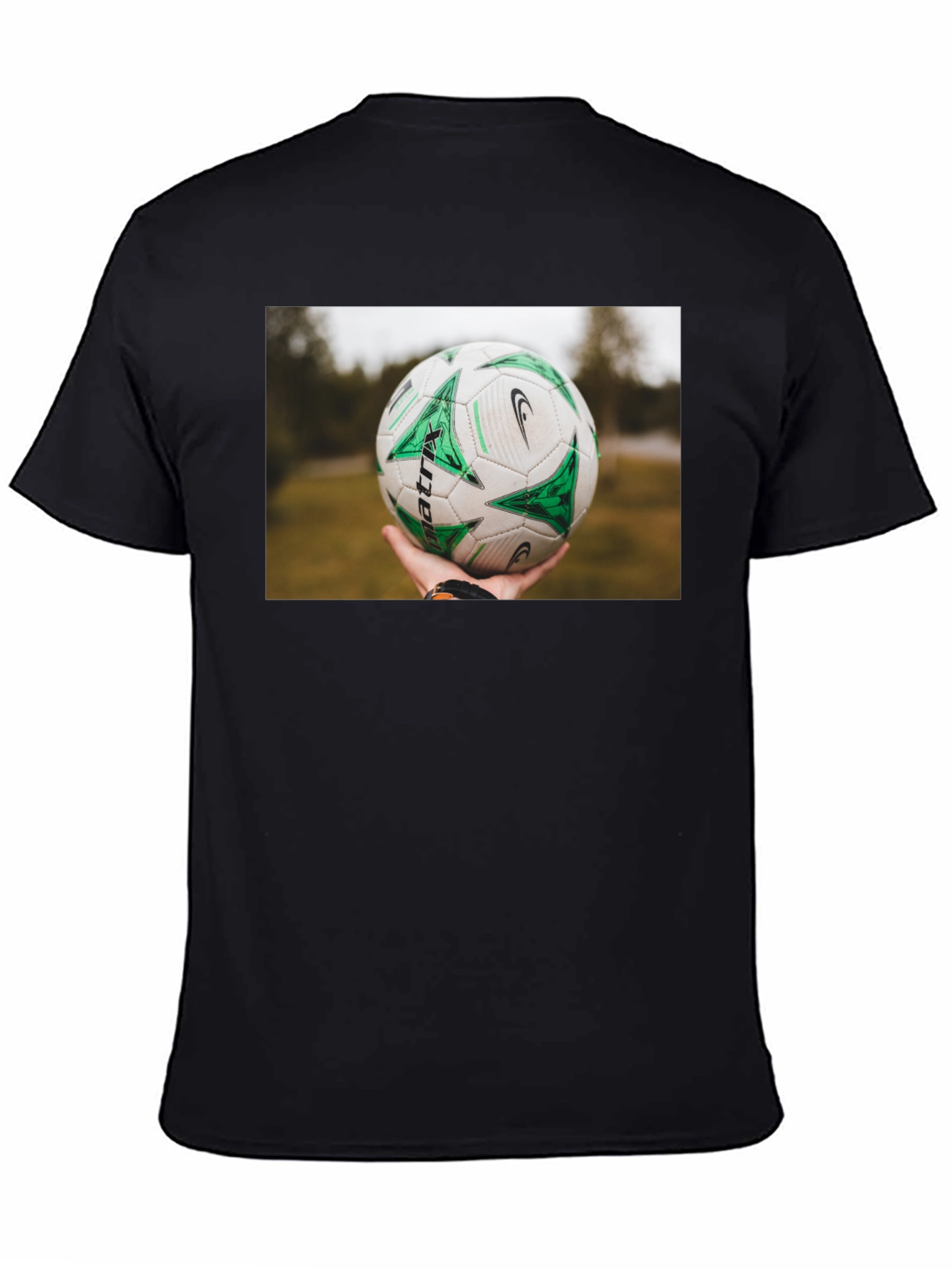 Soccer Ball T-Shirt - Black Cotton Tee