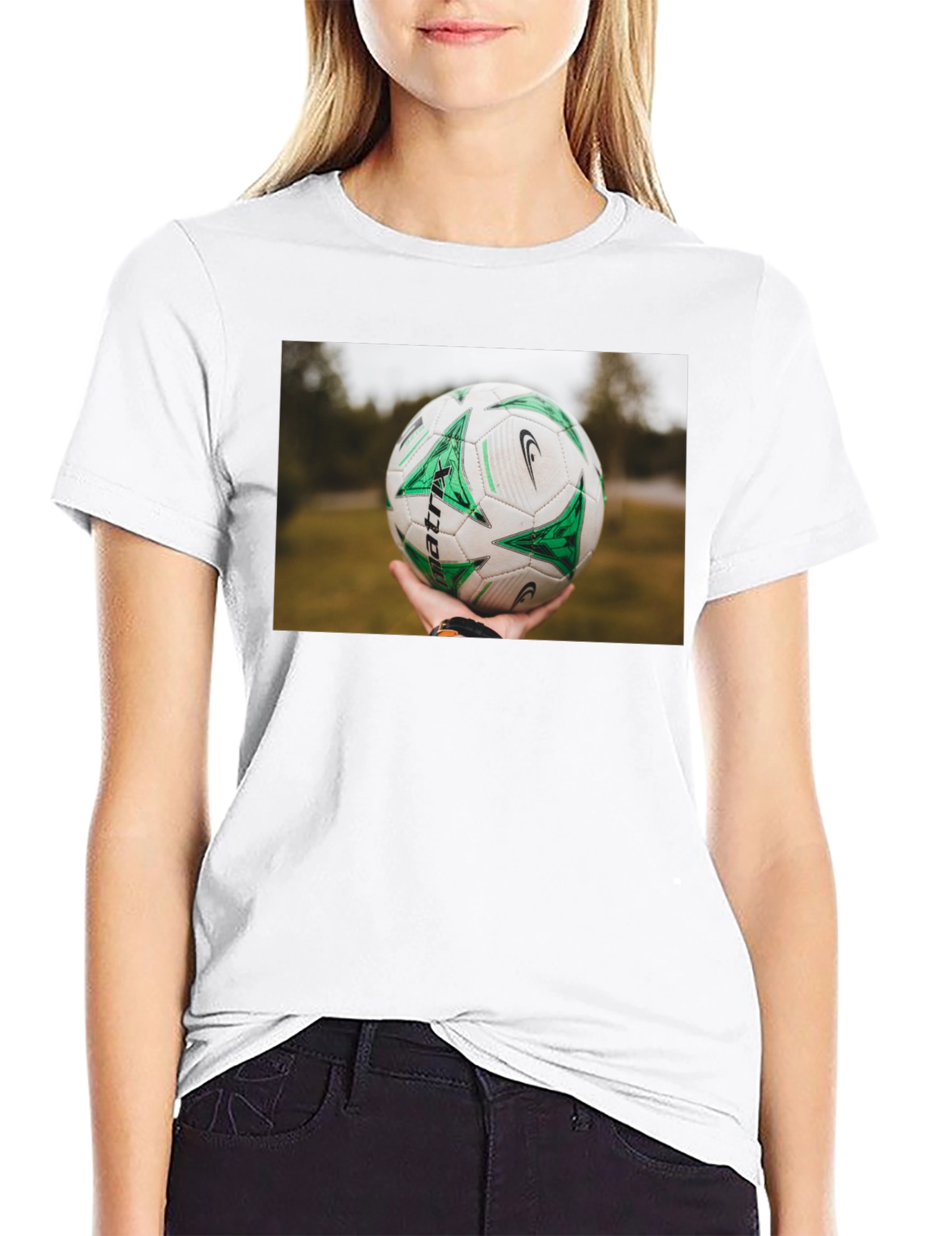 Soccer Ball T-Shirt - Black Cotton Tee