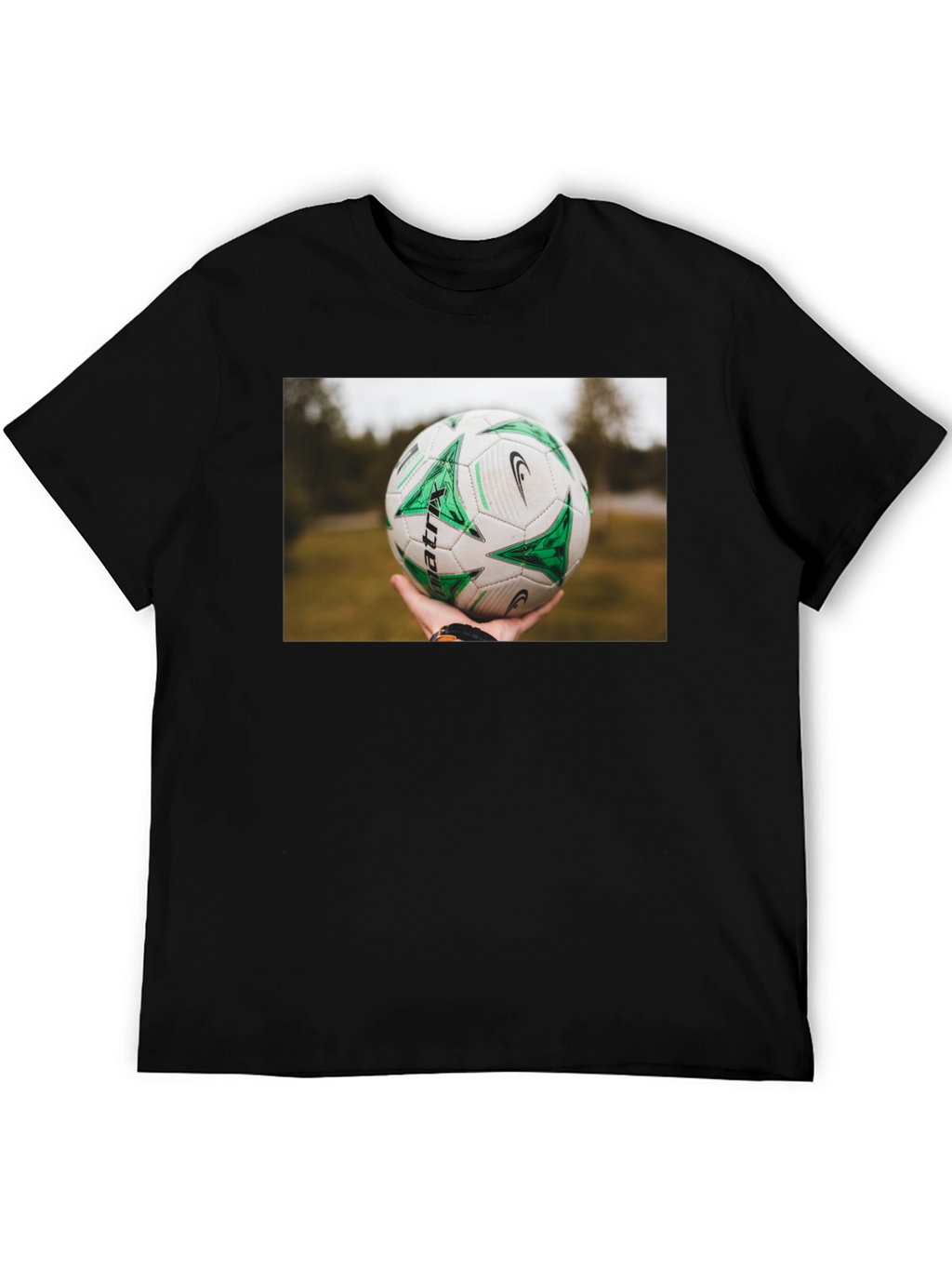 Soccer Ball T-Shirt - Black Cotton Tee